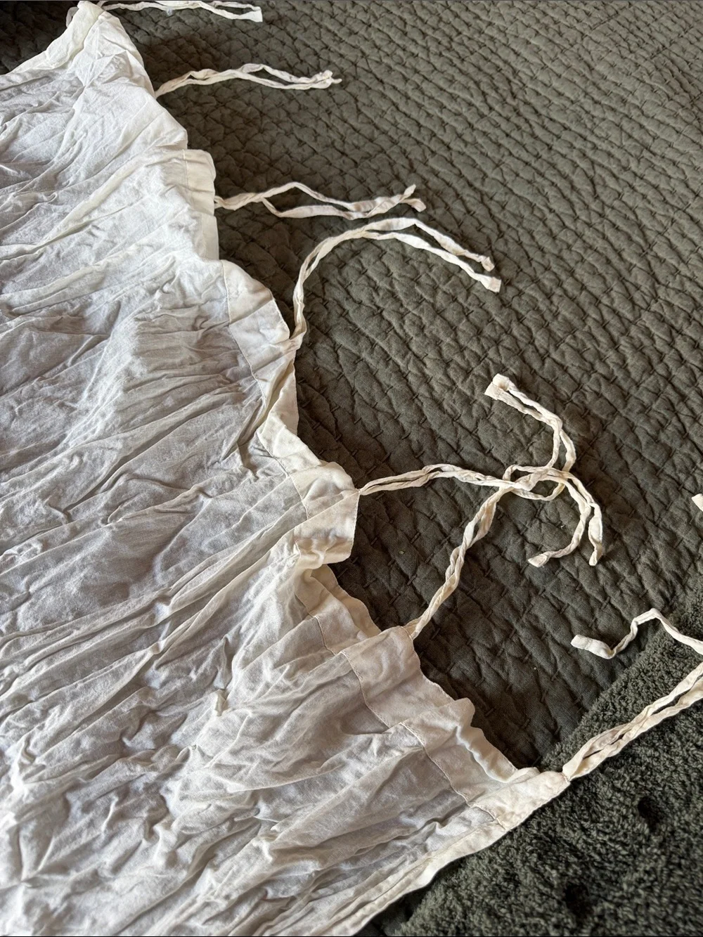 100% cotton Crinkle viole curtain panel 84” L